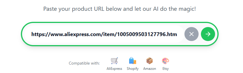 Step 1: Paste Any Product URL